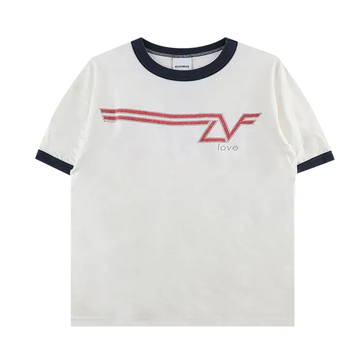 READYMADE Ringer Short-Sleeve T-Shirt 'White'