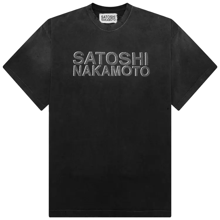 Satoshi Nakamoto Shadow Logo T-Shirt 'Black'