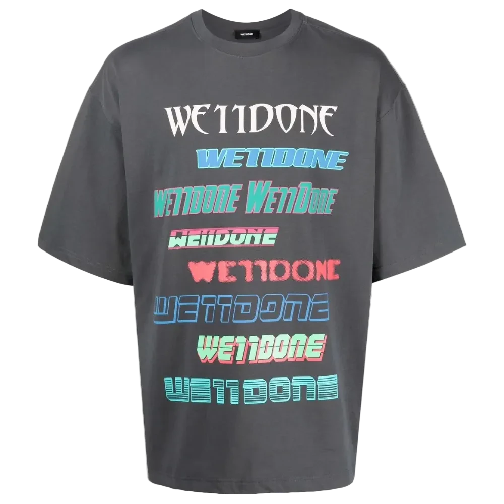 We11done oversize logo-print T-shirt