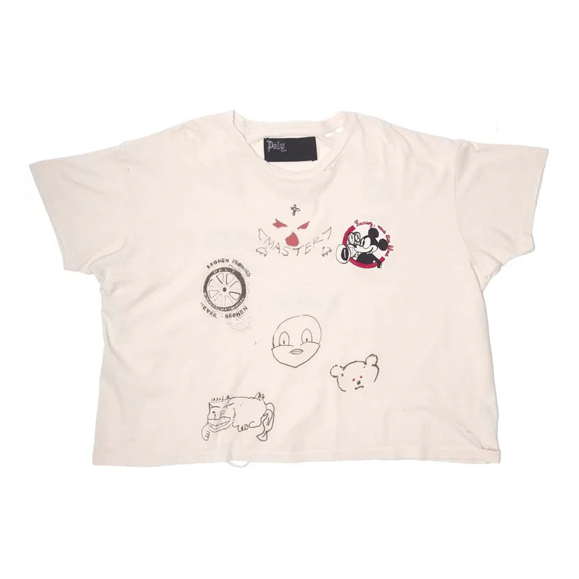 Paly Hollywood Signature Jersey Vintage Cream Tee