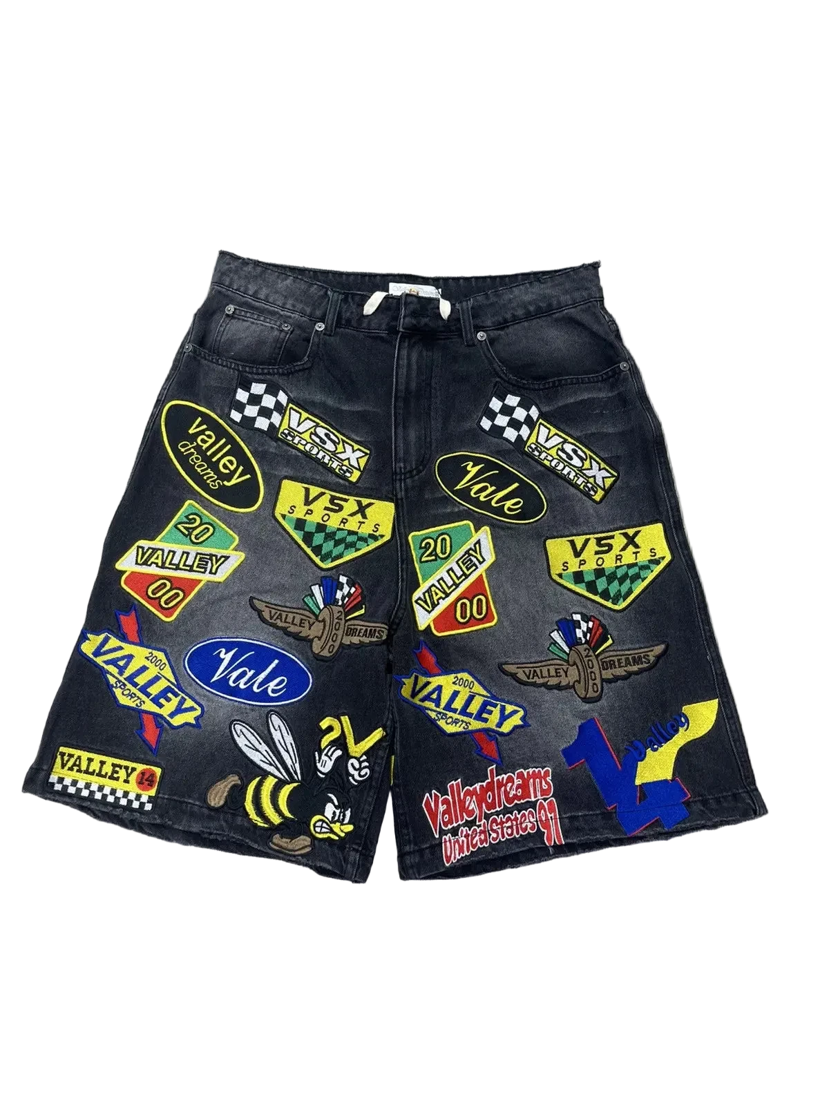 Vale passport denim shorts black