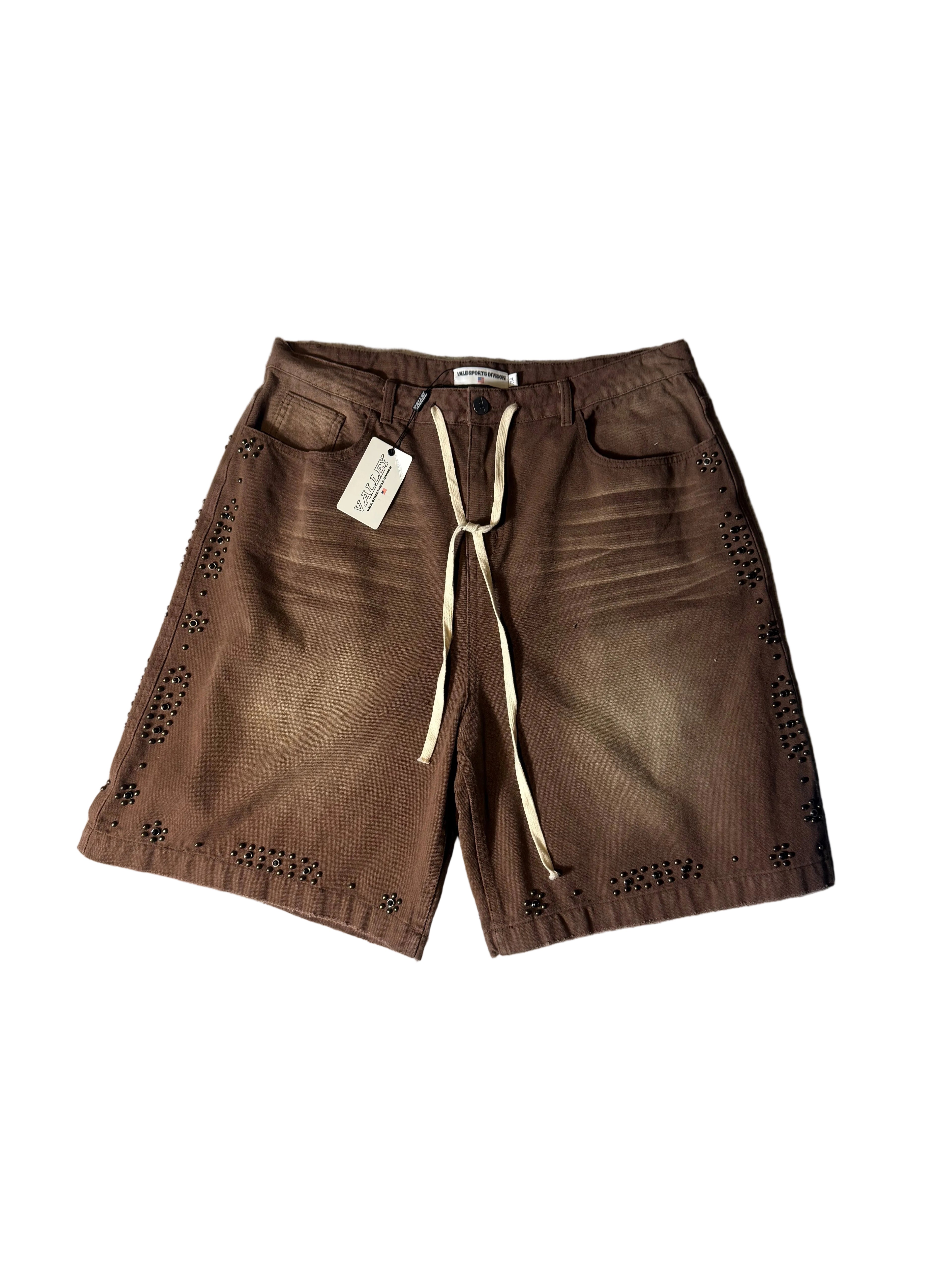 Vale Forever Brown Studded Jorts