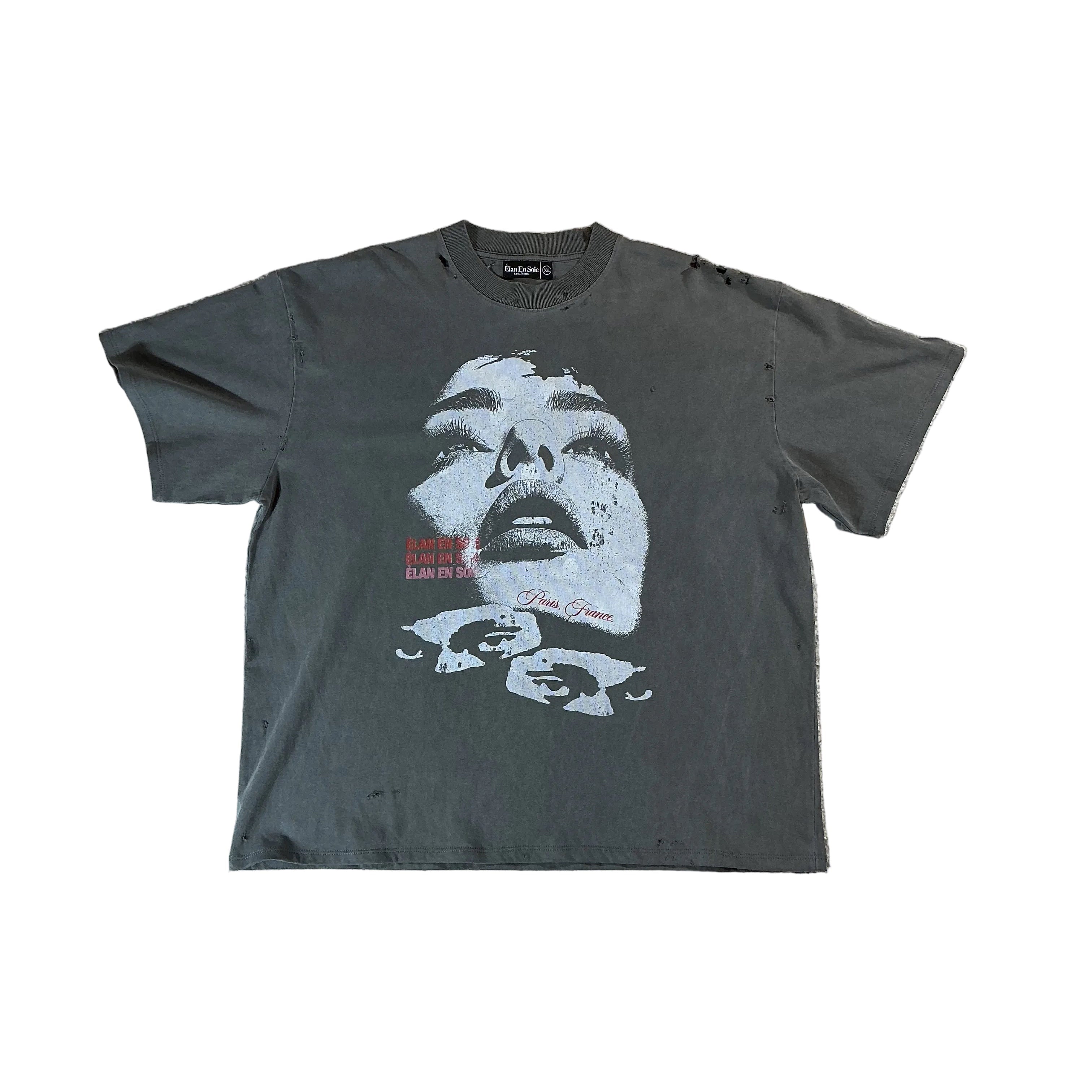 Elan en Soie grey face tee