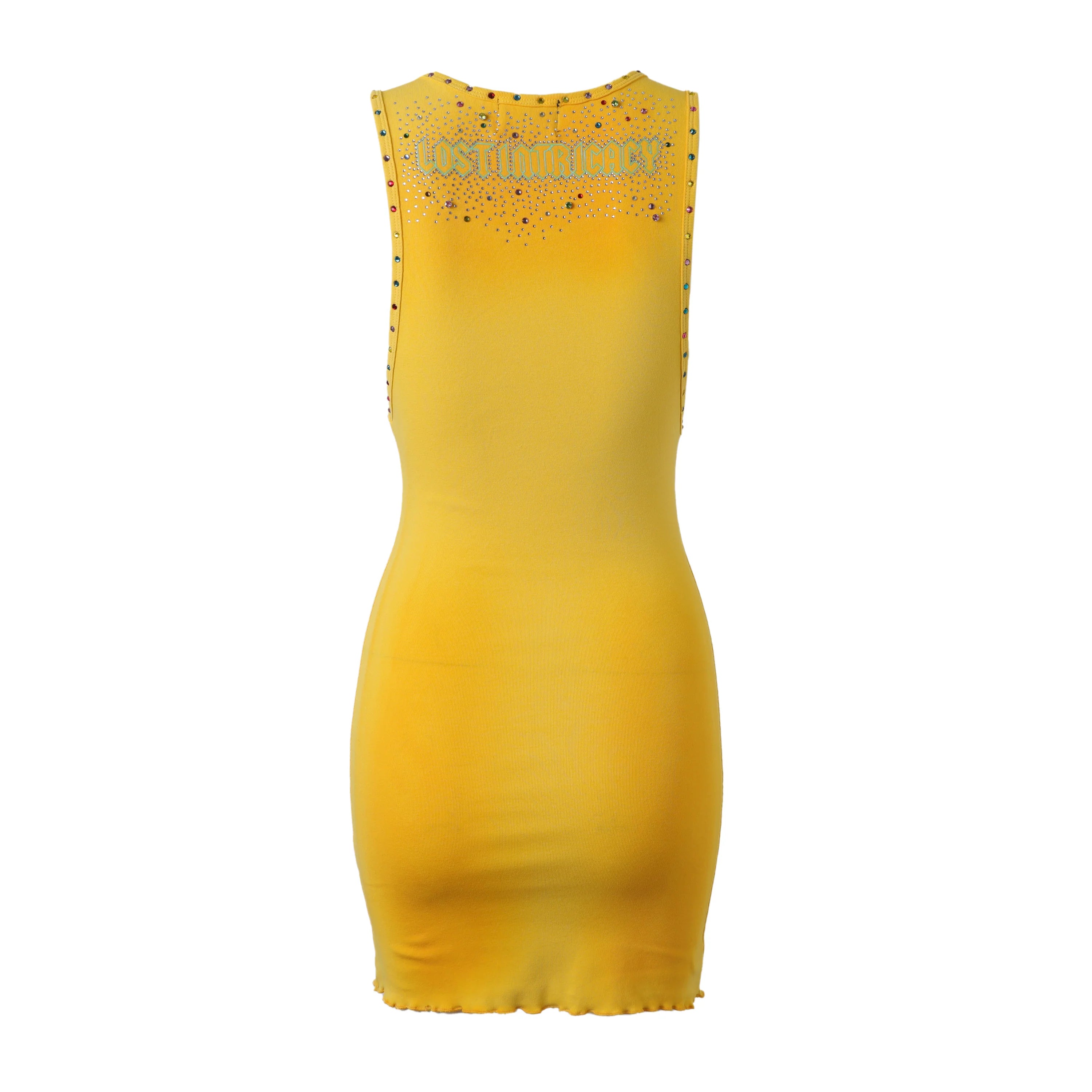 Lost Intricacy Yellow Inverse Dress