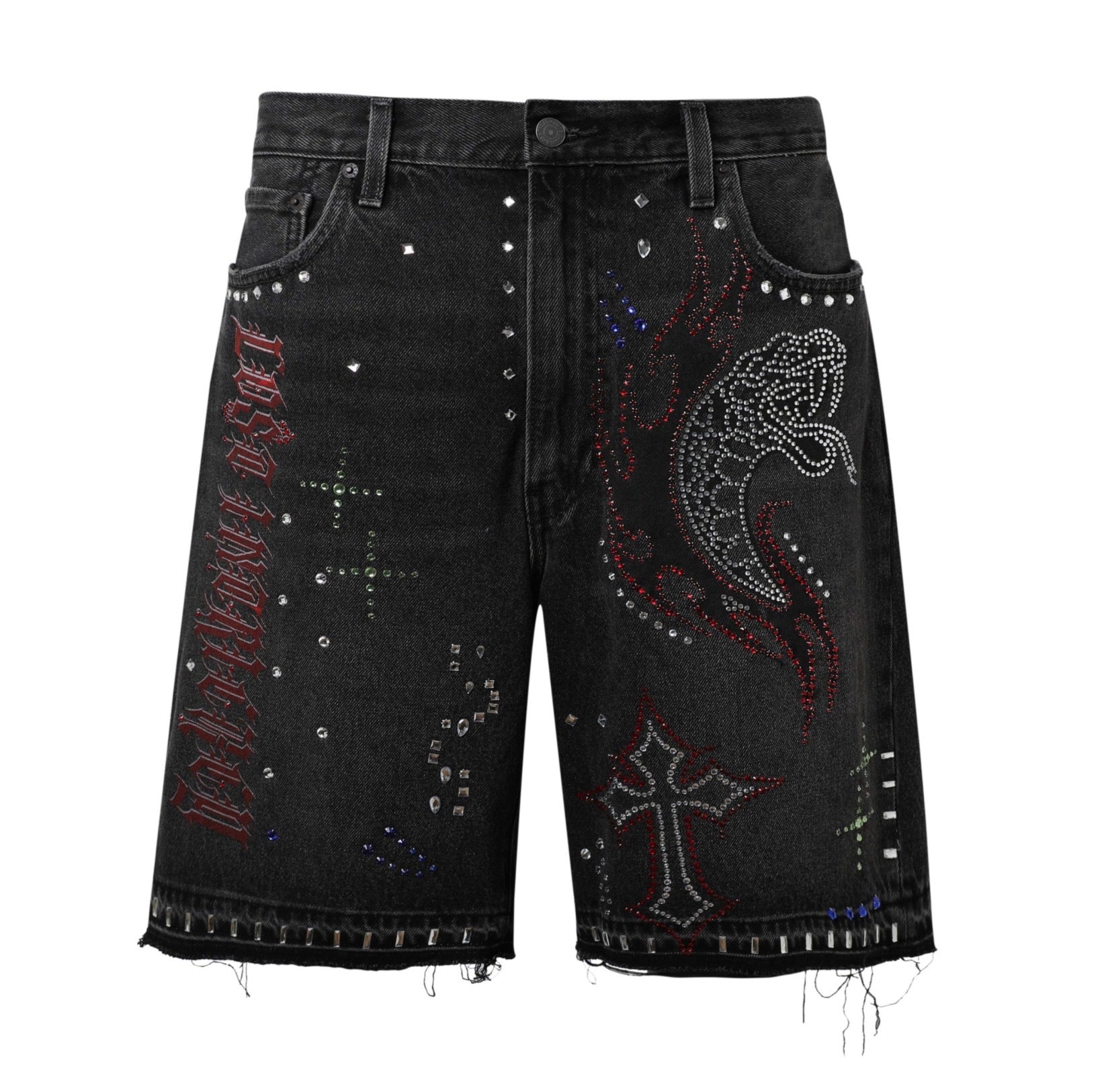 LOST INTRICACY Denim Black Shorts