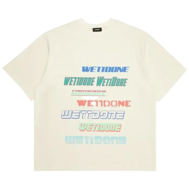 We11done Multi Logo T-Shirt 'Ivory'