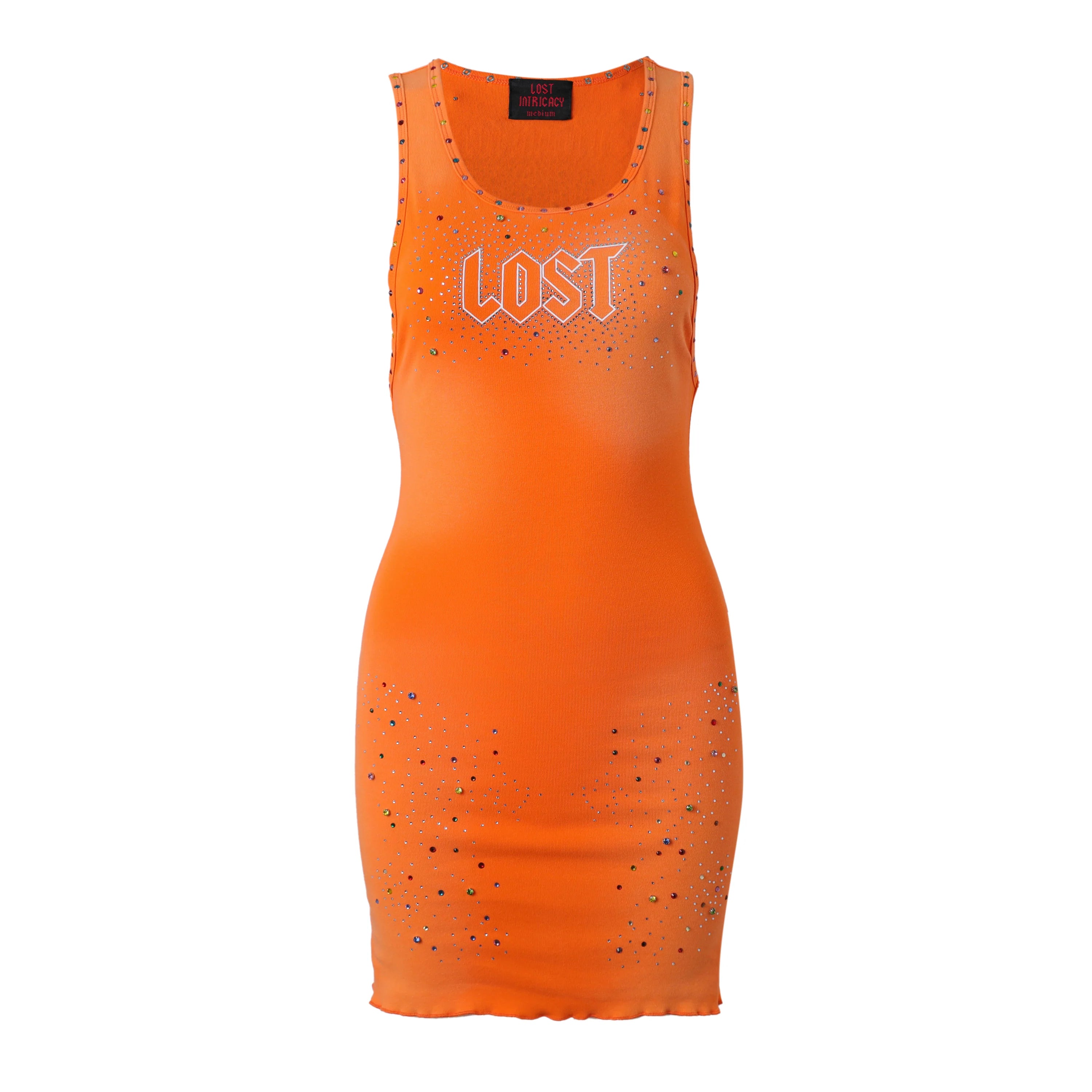 Lost Intricacy Orange Inverse Dress