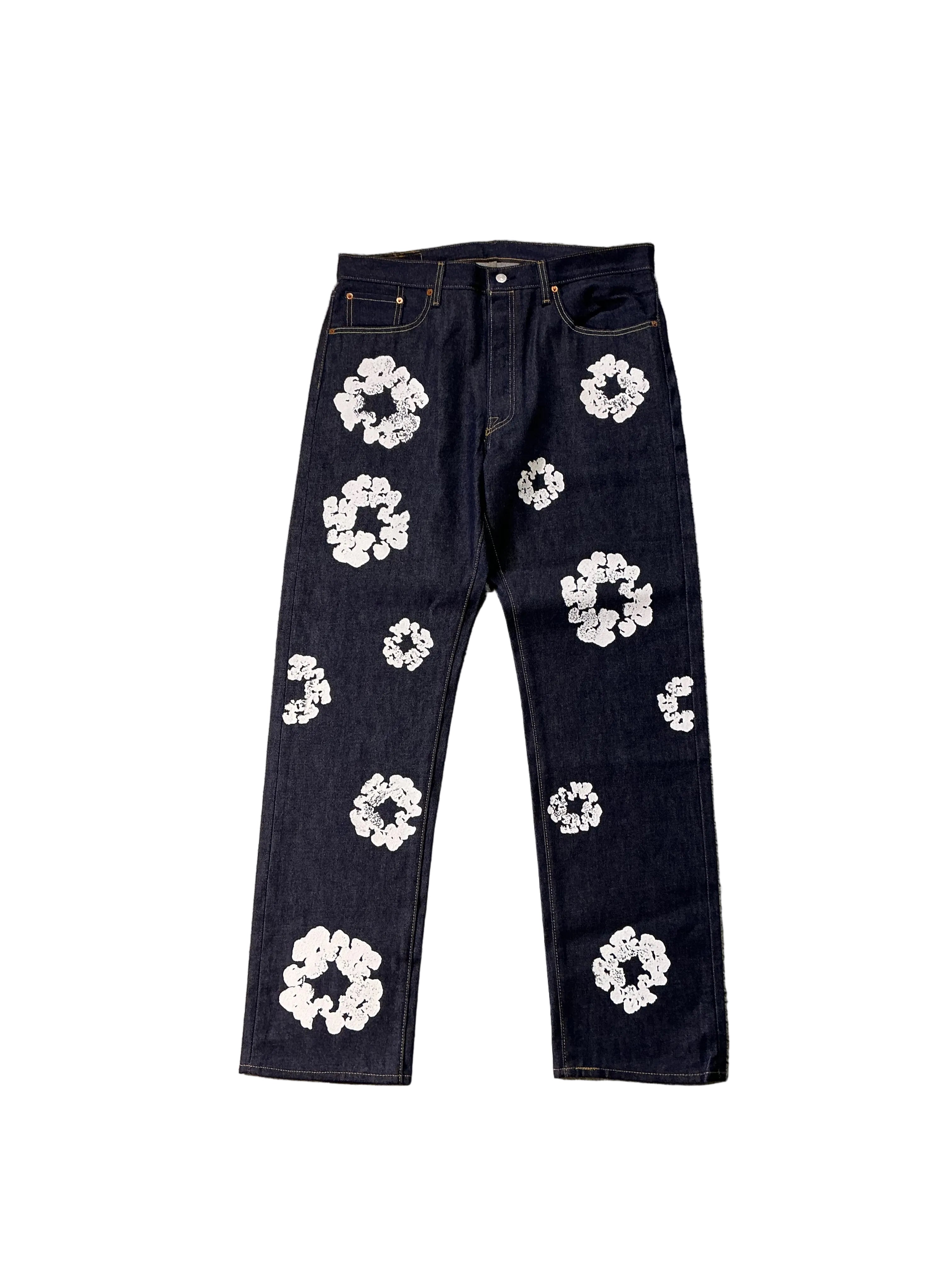 Denim Tears x Levi’s The Cotton Wreath Selvedge Jean 'Raw Indigo'