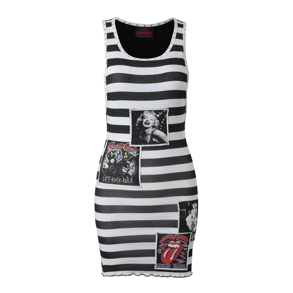 Lost Intricacy Black & White Rebel Muse Dress