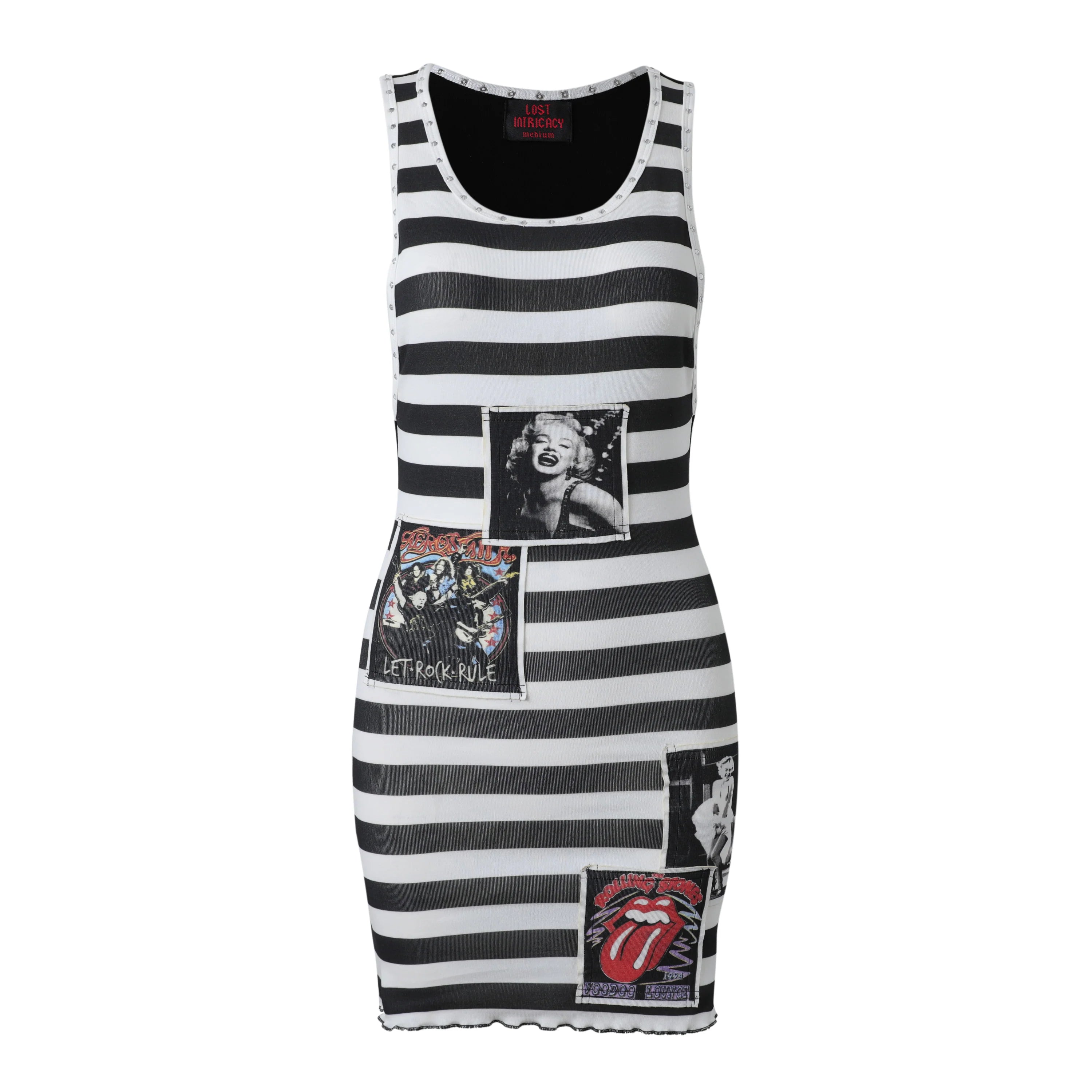 Lost Intricacy Black & White Rebel Muse Dress