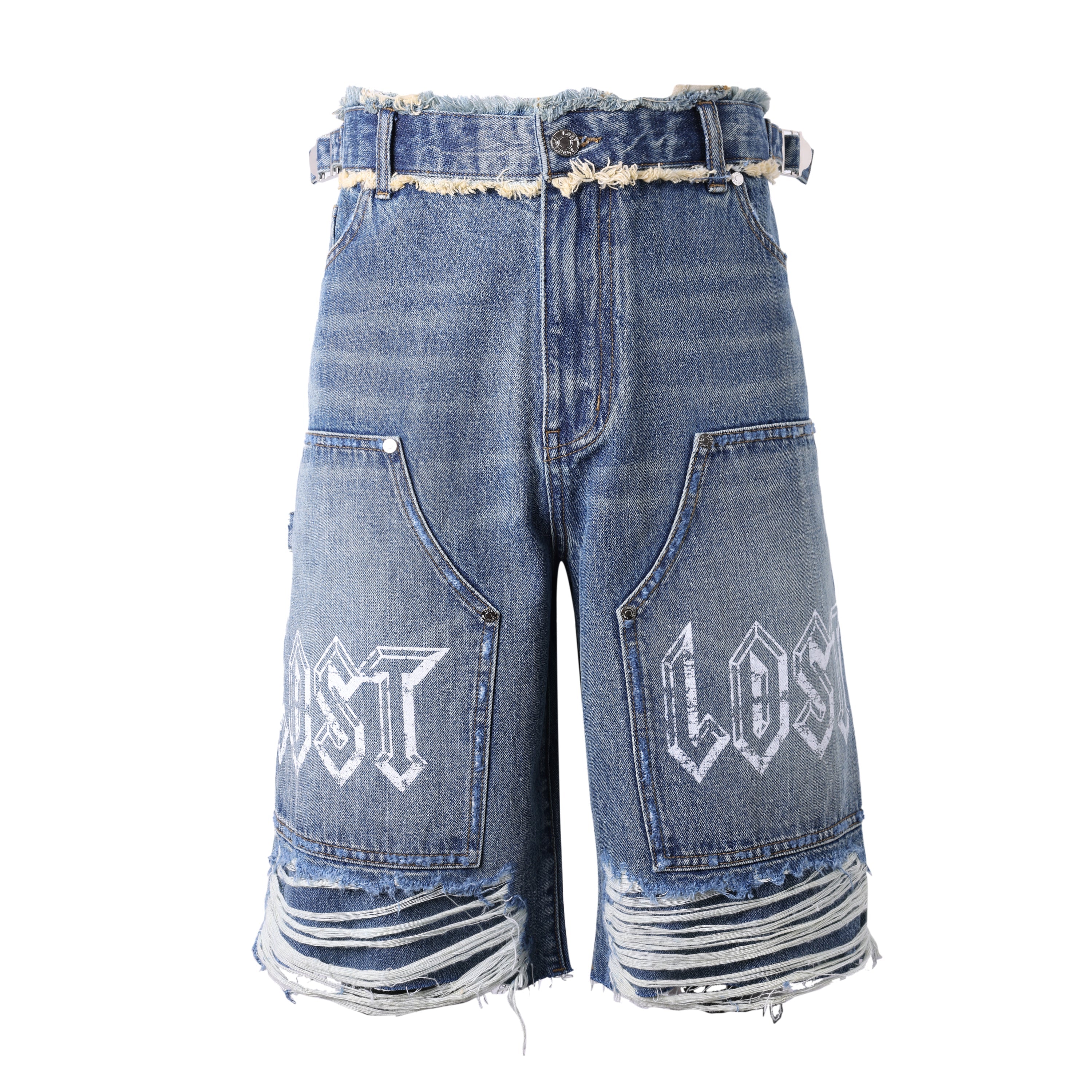 Lost Intricacy Blue Carpenter Shorts