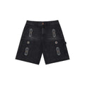 WESTERN JEWEL DENIM SHORTS BLACK