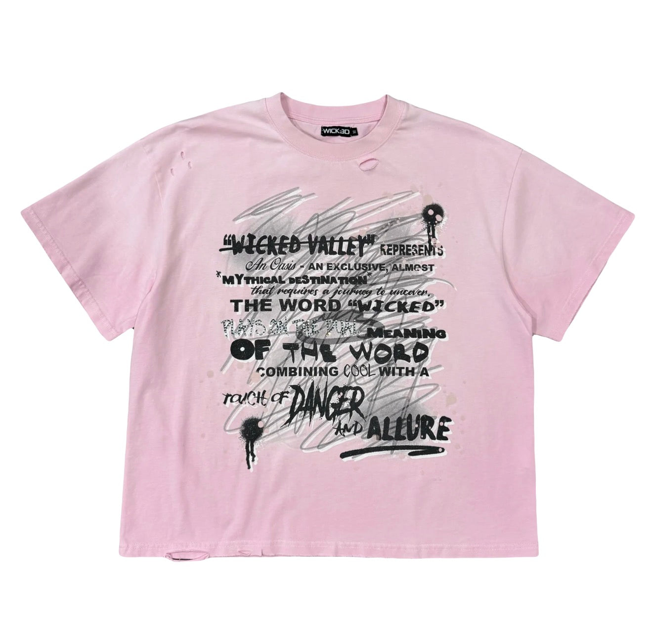 Wicked Valley Danger And Allure Tee Pink