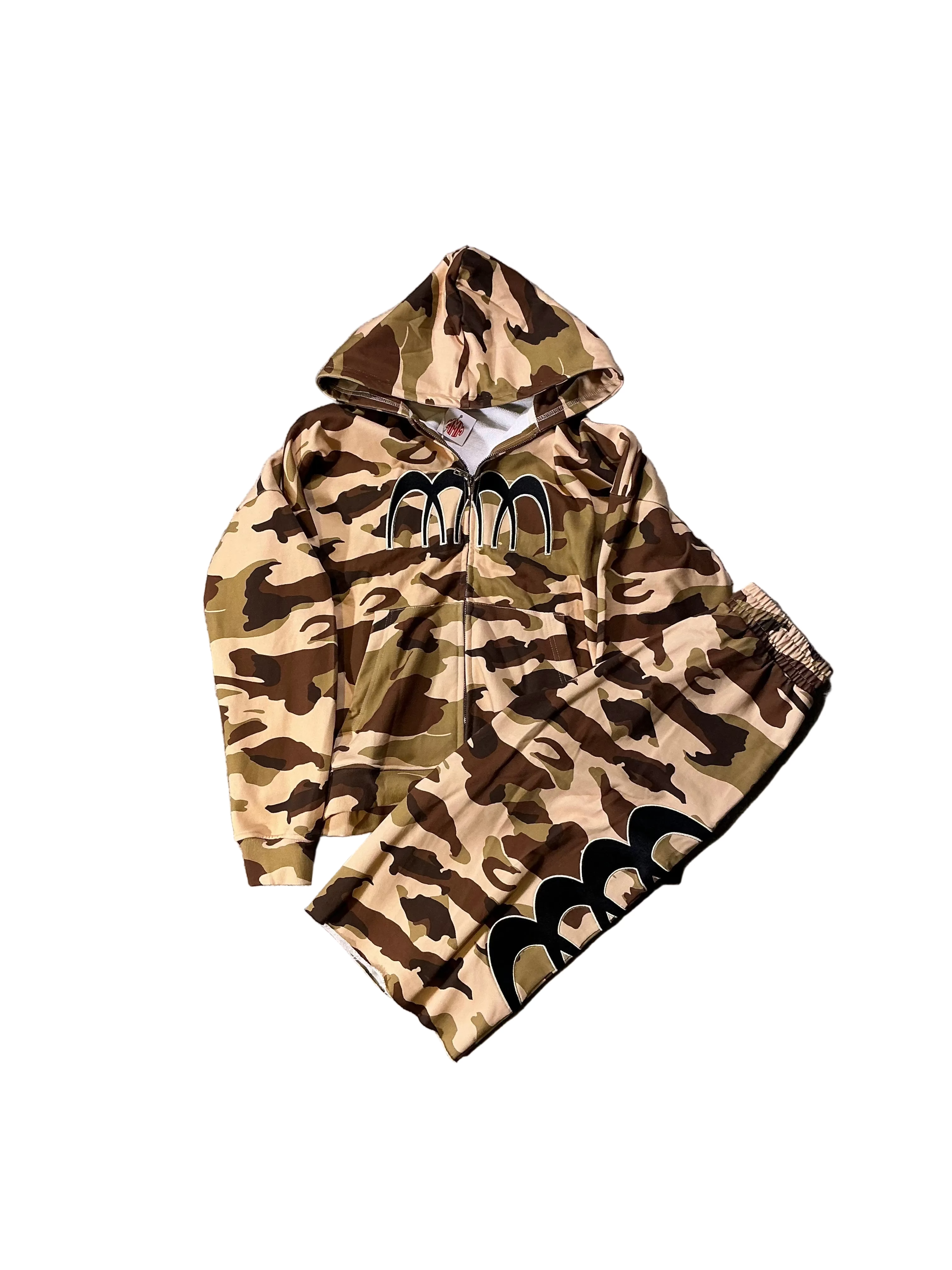 MMM Tan Camo Short set