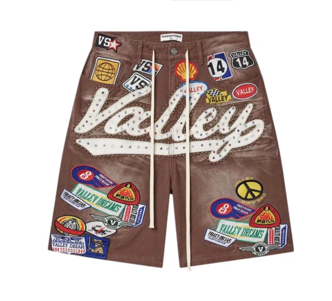 Vale Forever 1980s Patches Shorts Brown