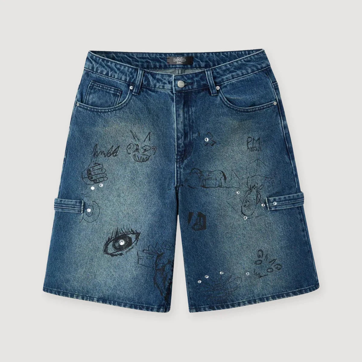 HMDD Graffiti Shorts Indigo