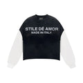 STILE DE AMOR NERO SU BIANCO LONGSLEEVE