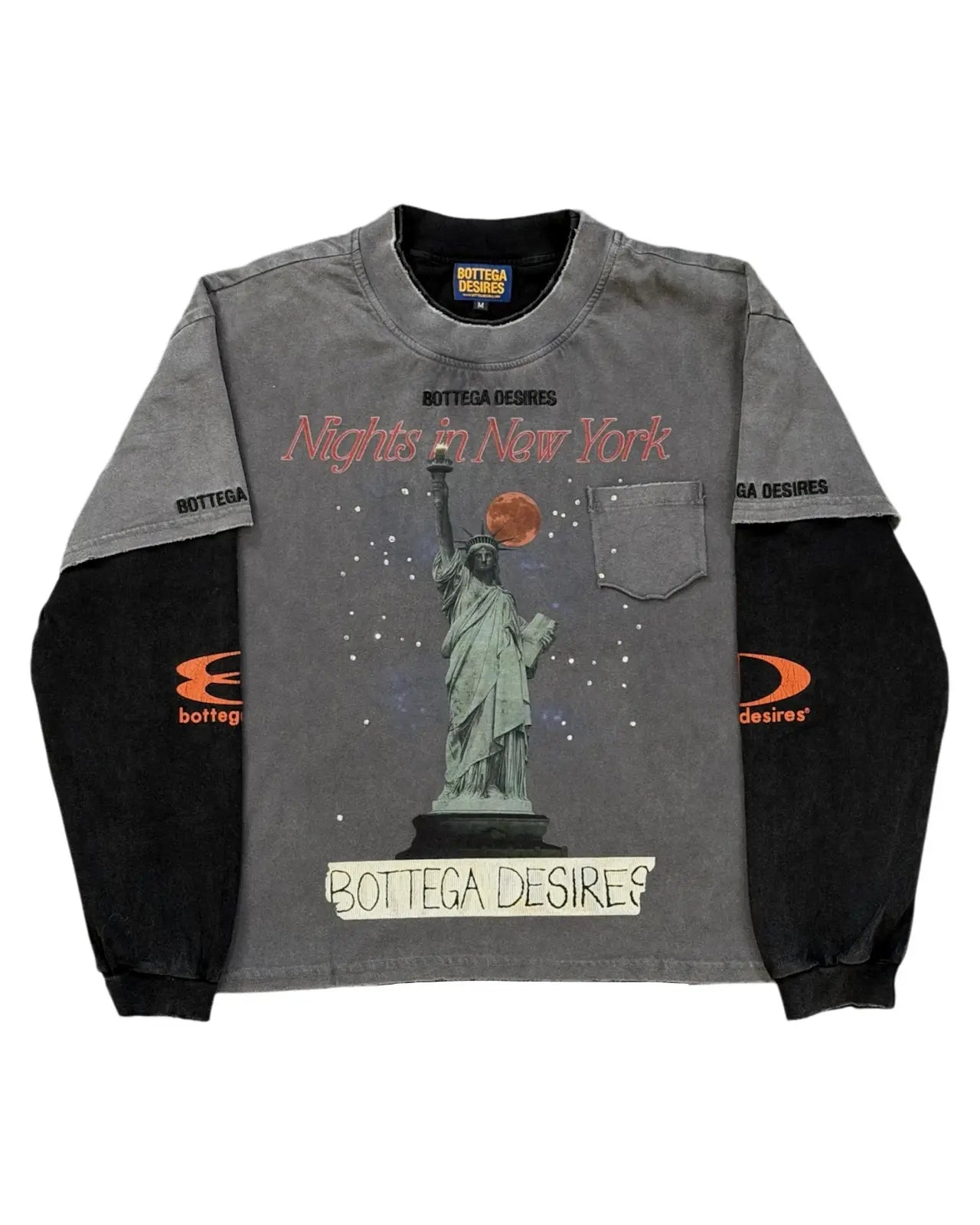 Bottega Desires Nights In NY Layered Longsleeve Tee