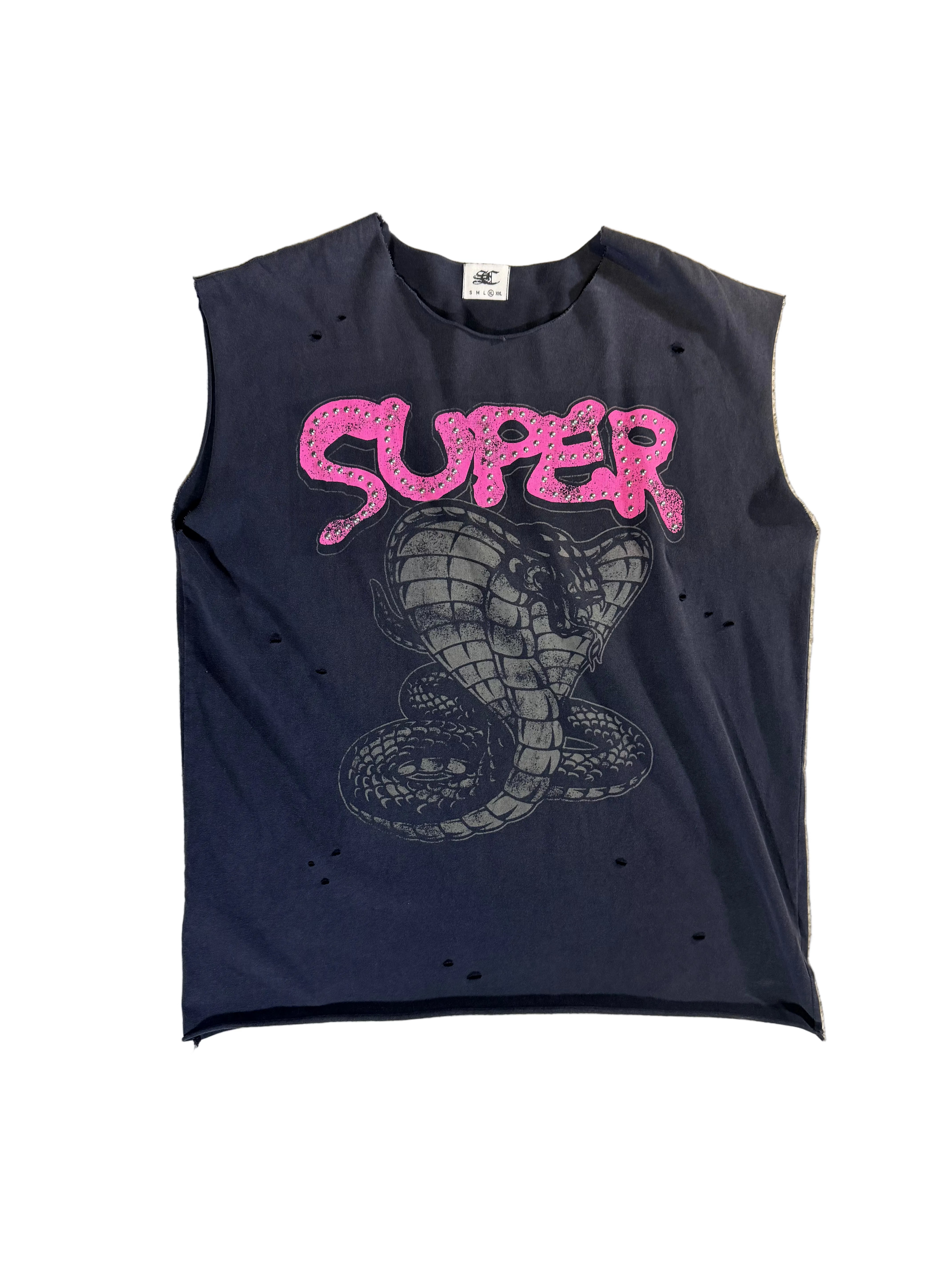 SC Studded Distressed Cutout Tee