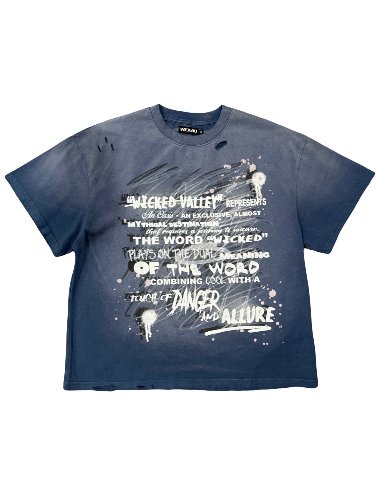 Wicked Valley Danger And Allure Tee Blue