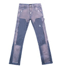 Triple sevens x sniper gang flared denim grey/blue