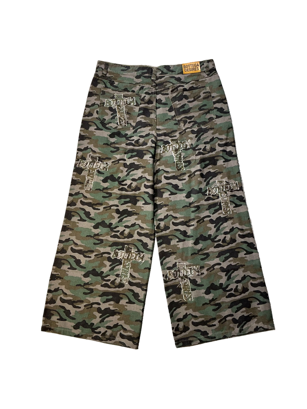 Bottega Desires Holy Grail Camo Denim Pants