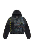Vale Glitch Thermal Zip-Up Hoodie