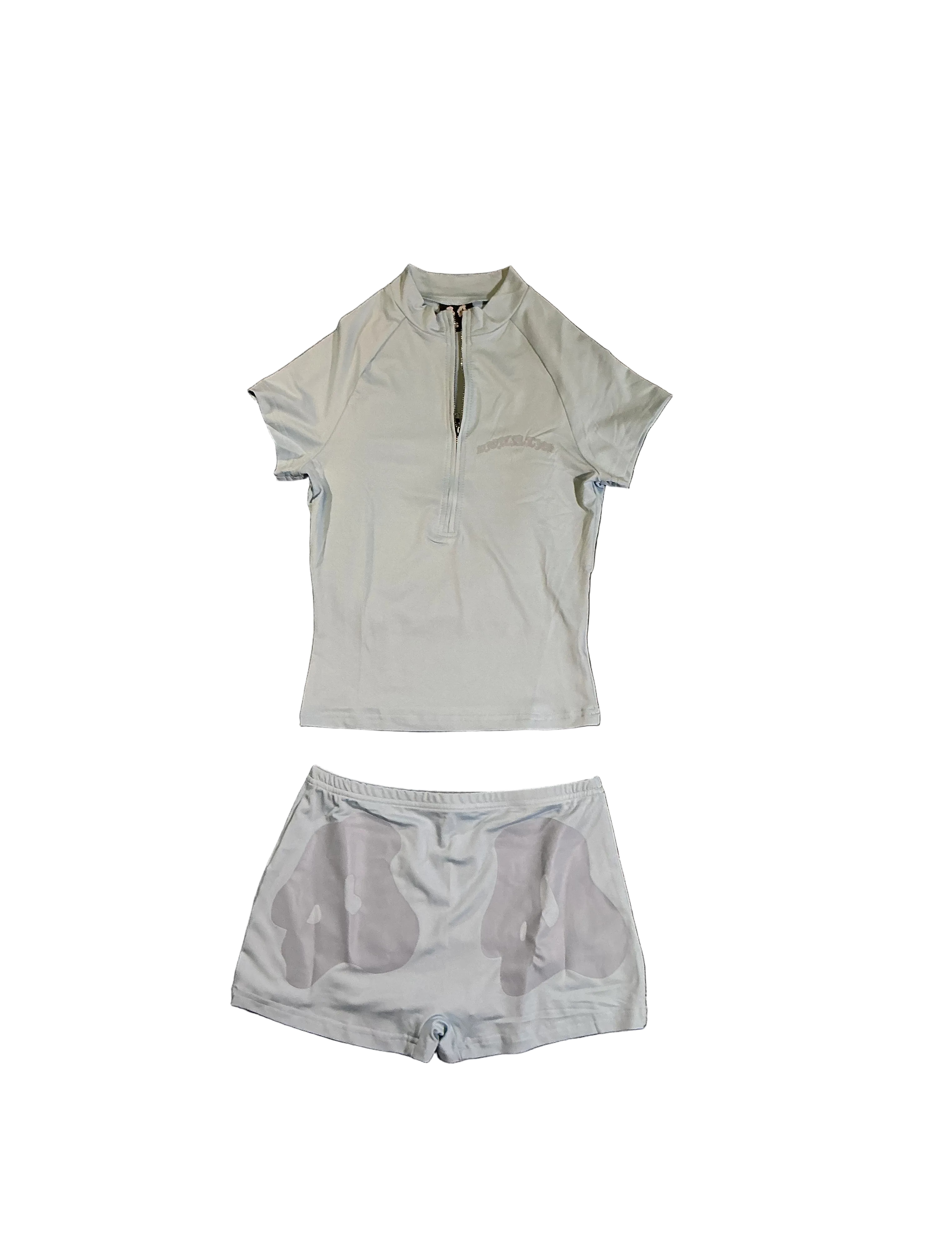 Digital ties women’s 2 piece baby blue