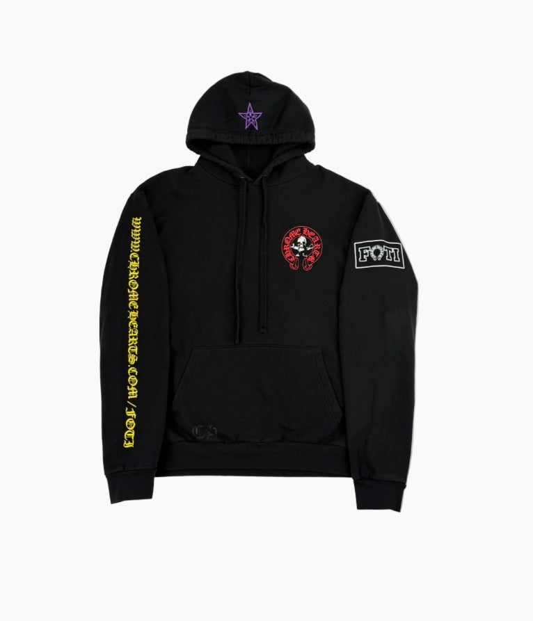Chrome Hearts Black Multicolor Foti Horseshoe Logo Hoodie