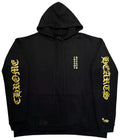 Chrome Hearts Vertical Logo Black/Gold Hoodie