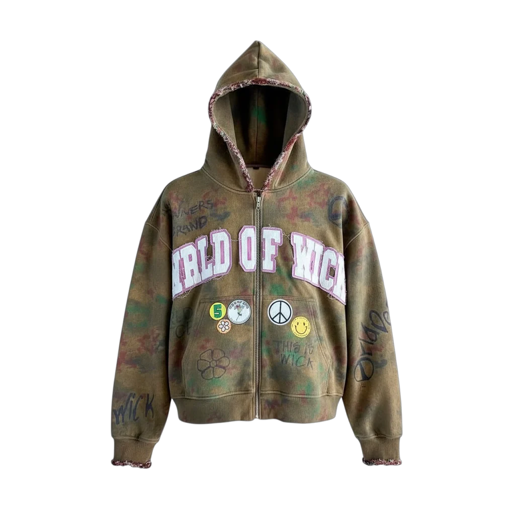 Wrld Of Wick WORLD PEACE ZIP-UP
