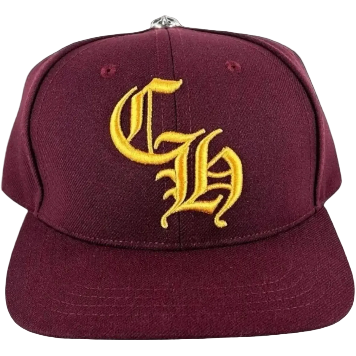 Chrome Hearts Maroon Baseball Cap