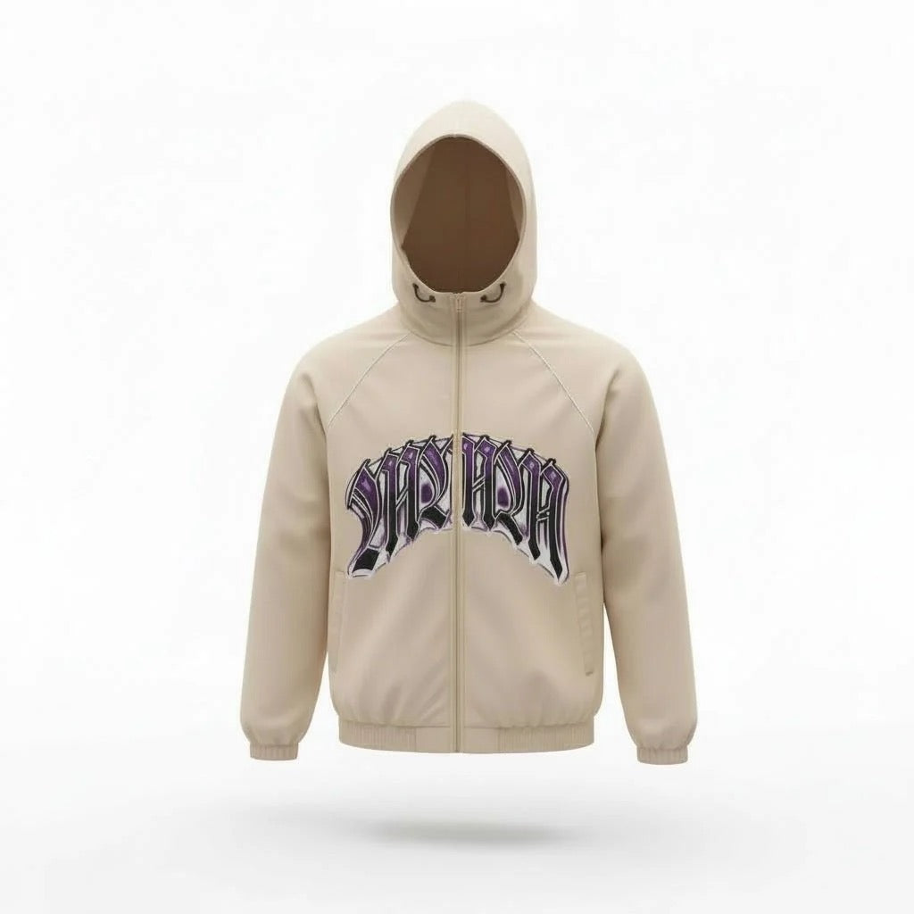 MMM Windbreaker Cream&Purple Set