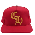 Chrome Hearts CH Silver Button Hat Red/Yellow