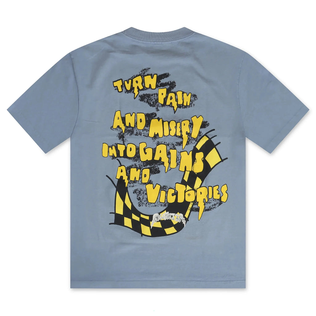 RICCHEZZA PAINS TO GAINS TEE - BLUE