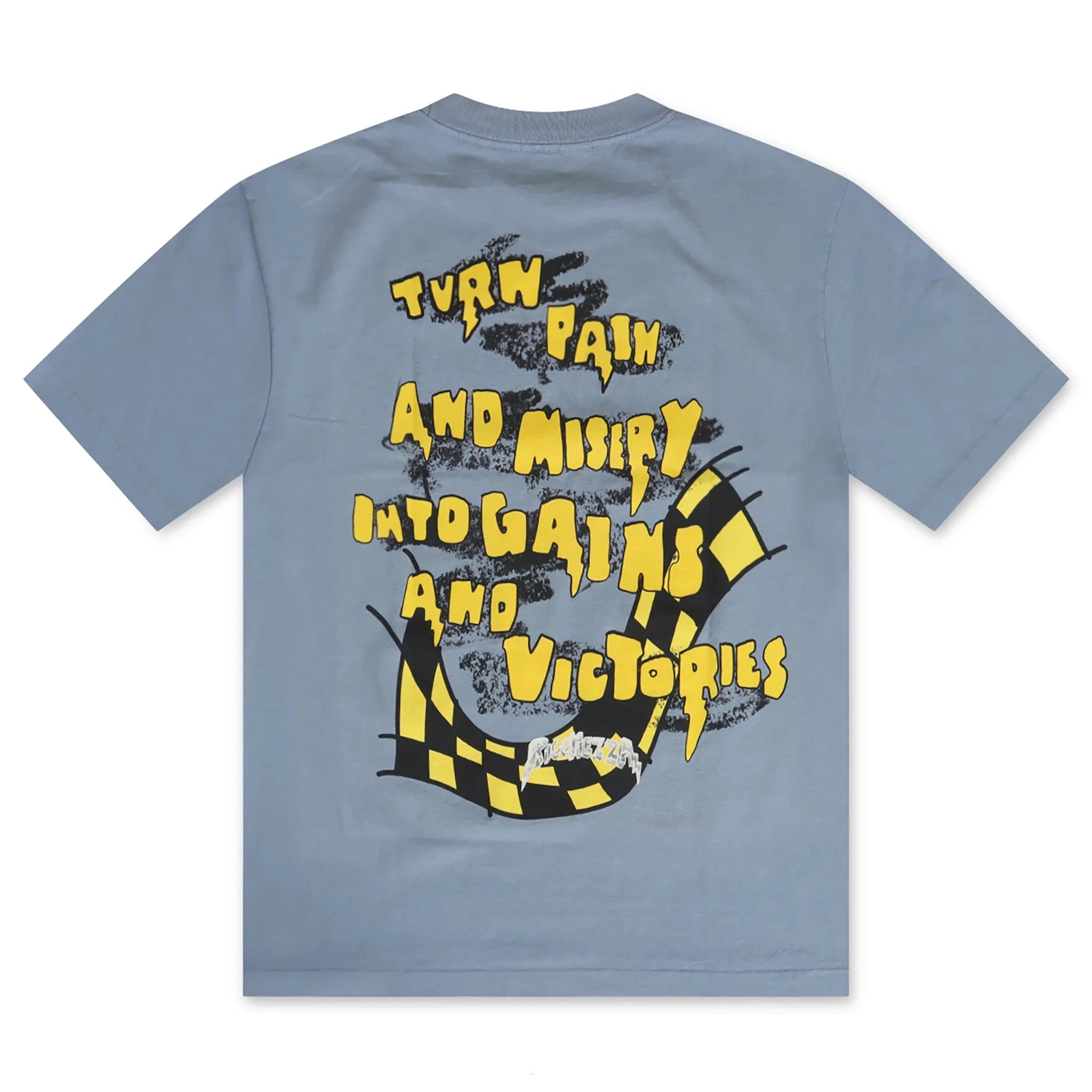 RICCHEZZA PAINS TO GAINS TEE - BLUE