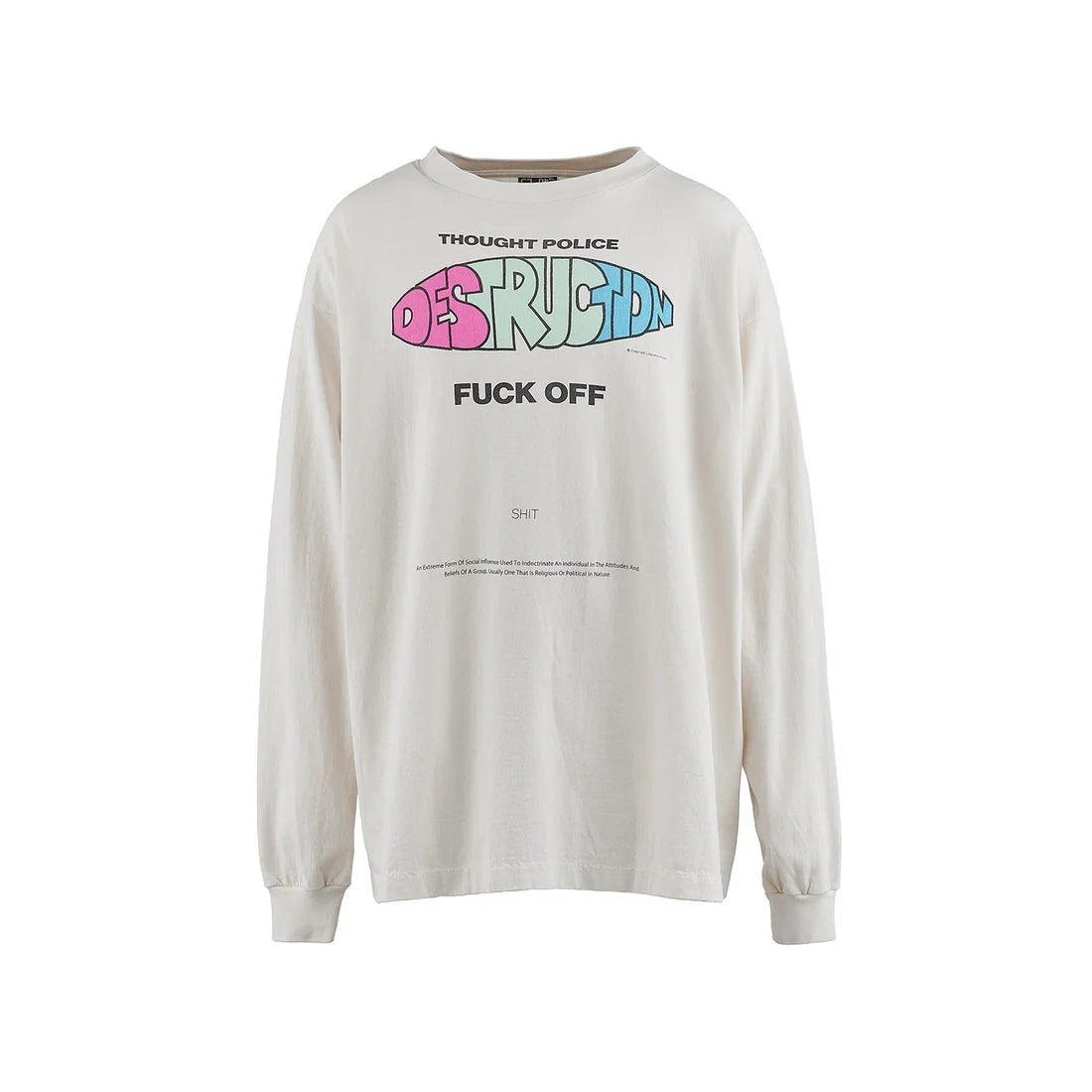 SAINT Mxxxxxx DESTRUCTION Long sleeve T-shirt White)