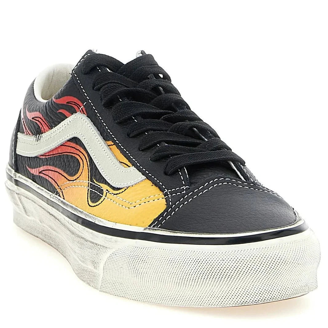 Vans Old Skool 36 Flames Low-Top Sneakers  Black
