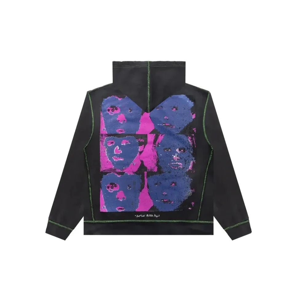 BETTER WITH AGE FUCK ME HOODIE FADED BLACK
