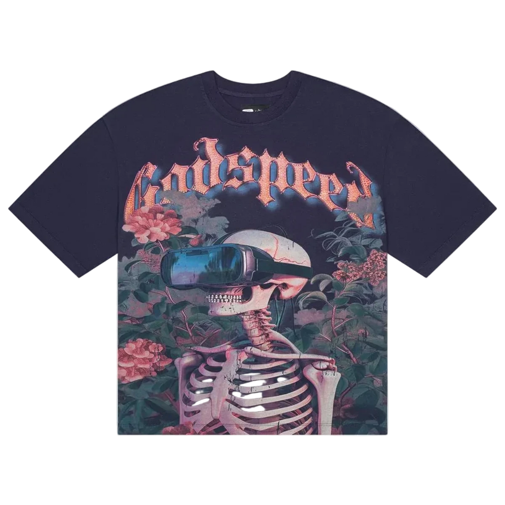 GODSPEED VVS VISION FLOWERS TEE NAVY