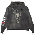 VLONE X SAINT MICHAEL Black Pullover Hoodie Size Medium