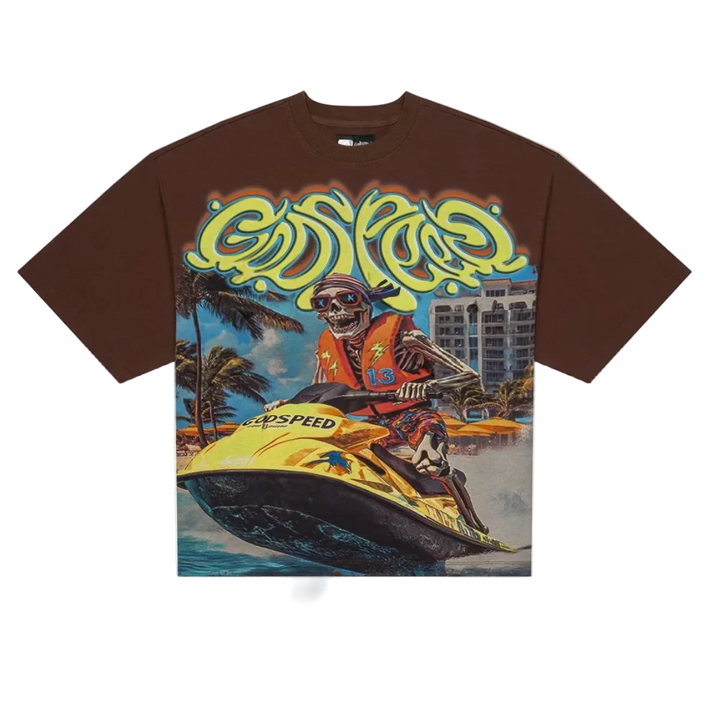 Godspeed Wave Runner Tee Brown Wash