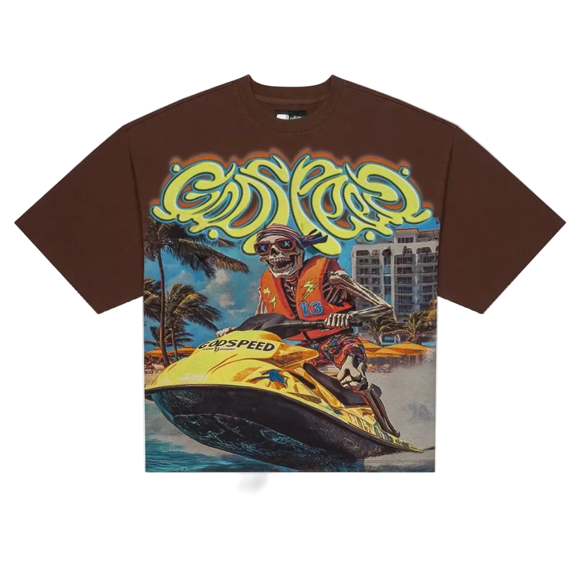 Godspeed Wave Runner Tee Brown Wash